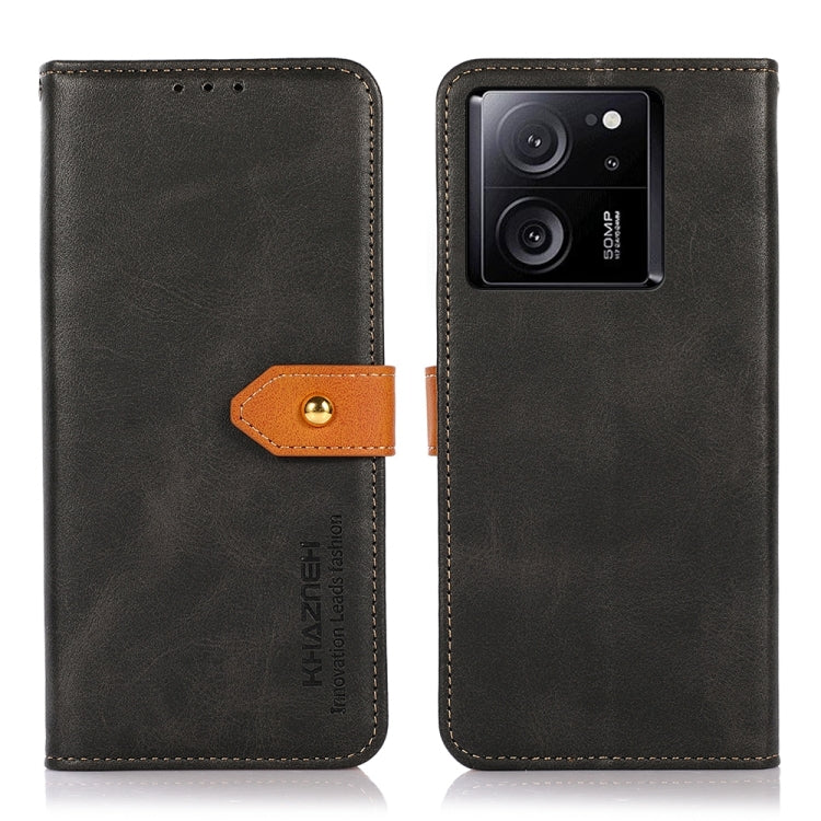 KHAZNEH Cowhide Texture Flip Leather Phone Case