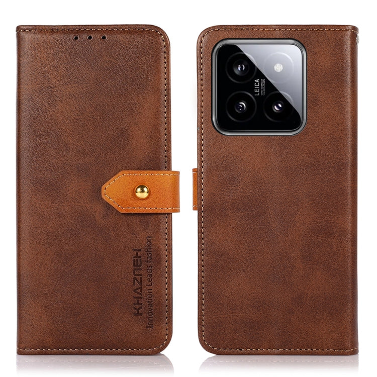 KHAZNEH Cowhide Texture Flip Leather Phone Case