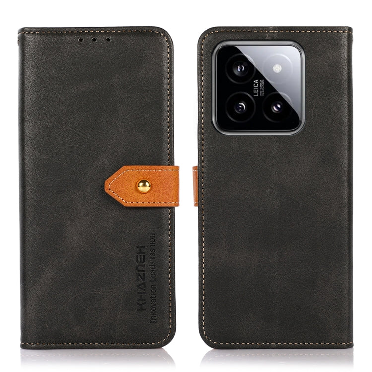 KHAZNEH Cowhide Texture Flip Leather Phone Case