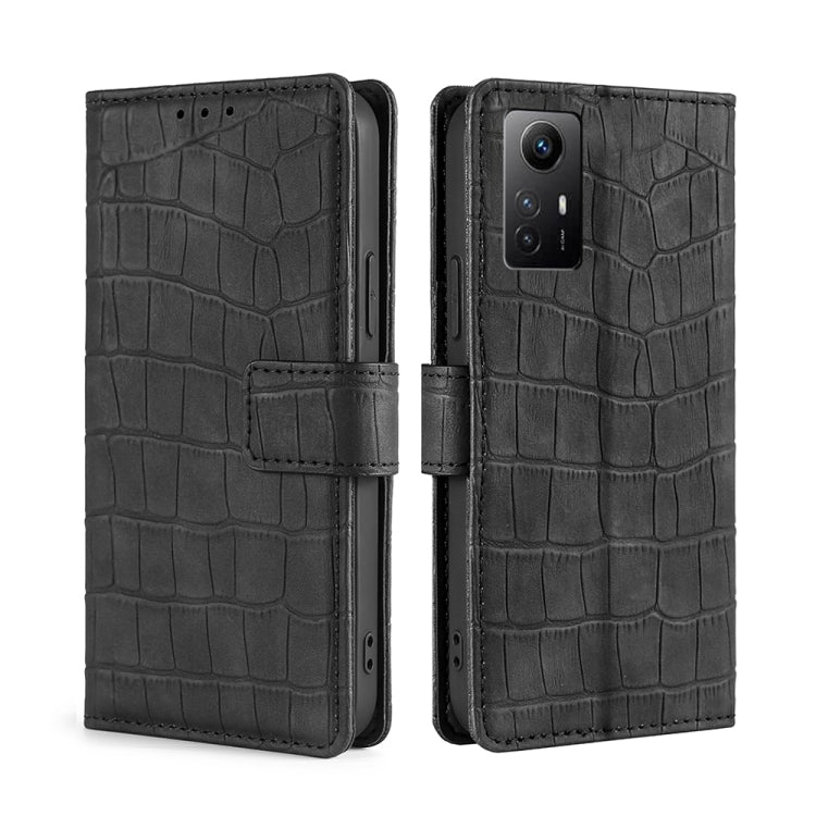 Skin Feel Crocodile Magnetic Clasp Leather Phone Case