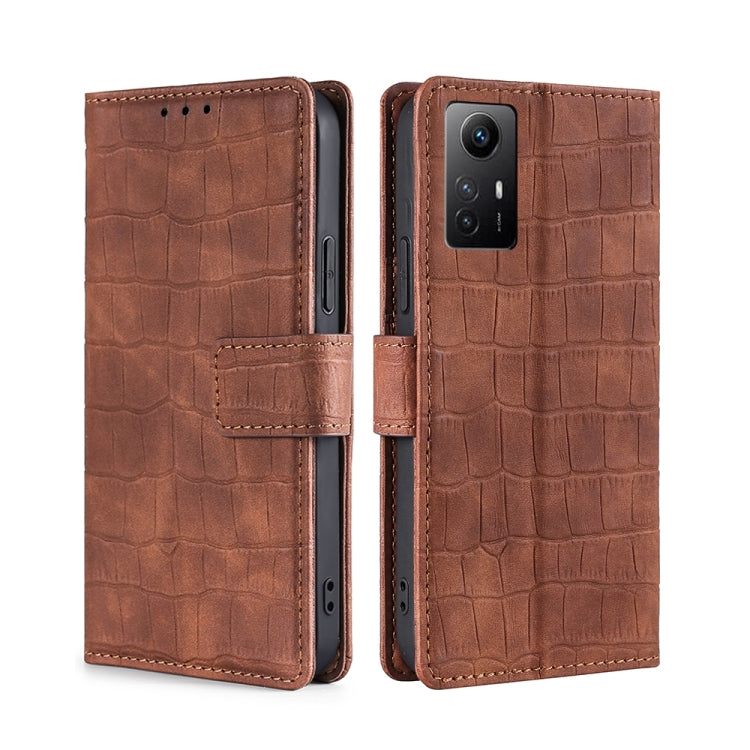 Skin Feel Crocodile Magnetic Clasp Leather Phone Case