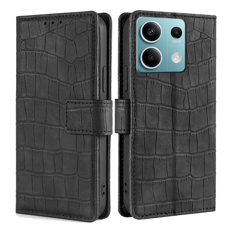 Skin Feel Crocodile Magnetic Clasp Leather Phone Case