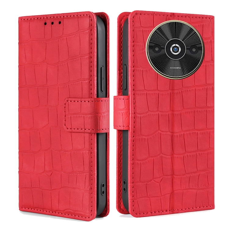 Skin Feel Crocodile Magnetic Clasp Leather Phone Case