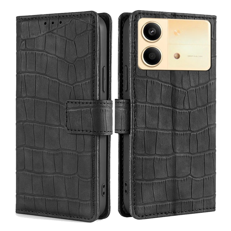 Skin Feel Crocodile Magnetic Clasp Leather Phone Case