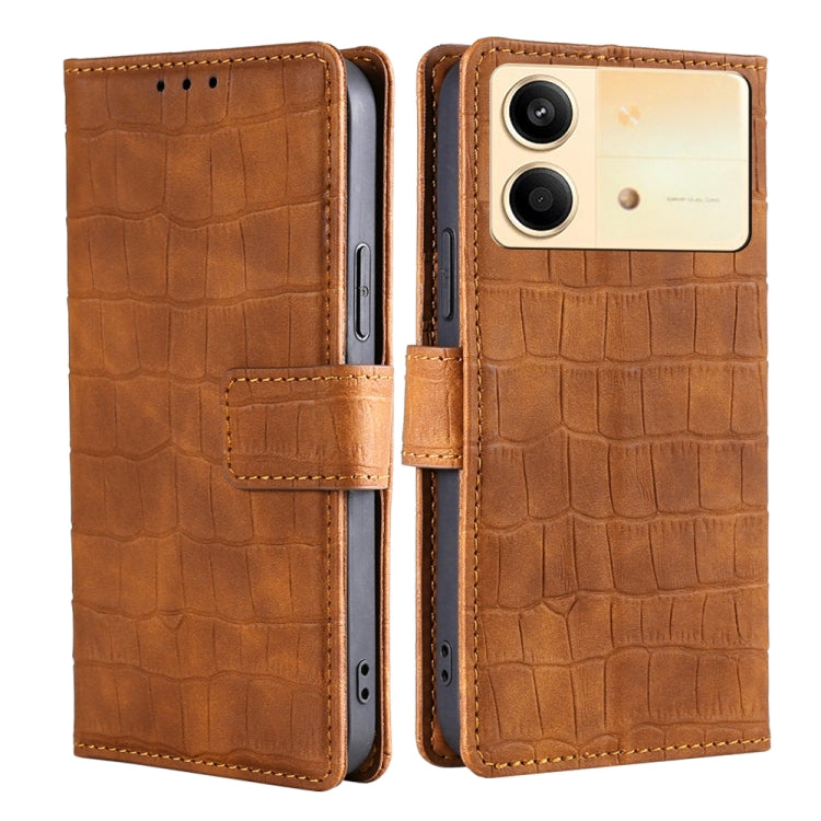 Skin Feel Crocodile Magnetic Clasp Leather Phone Case