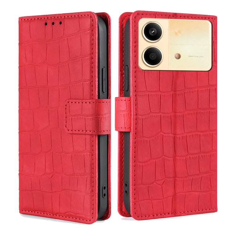 Skin Feel Crocodile Magnetic Clasp Leather Phone Case