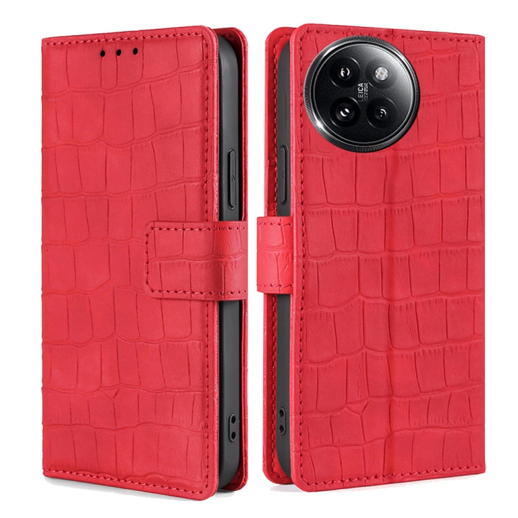 Skin Feel Crocodile Magnetic Clasp Leather Phone Case