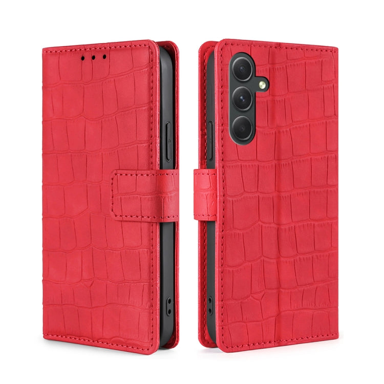 Skin Feel Crocodile Magnetic Clasp Leather Phone Case