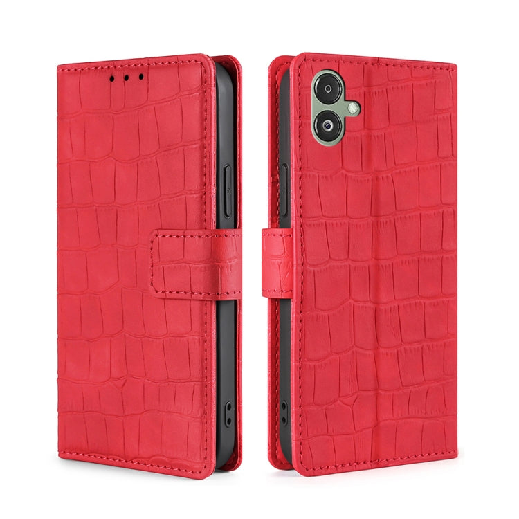 Skin Feel Crocodile Magnetic Clasp Leather Phone Case