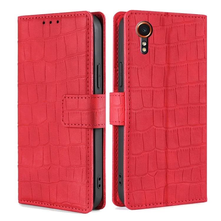 Skin Feel Crocodile Magnetic Clasp Leather Phone Case