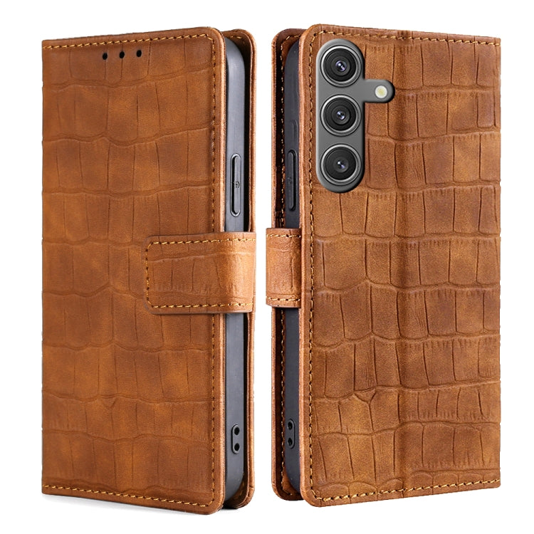 Skin Feel Crocodile Magnetic Clasp Leather Phone Case