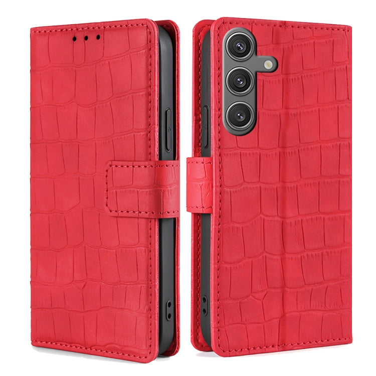 Skin Feel Crocodile Magnetic Clasp Leather Phone Case