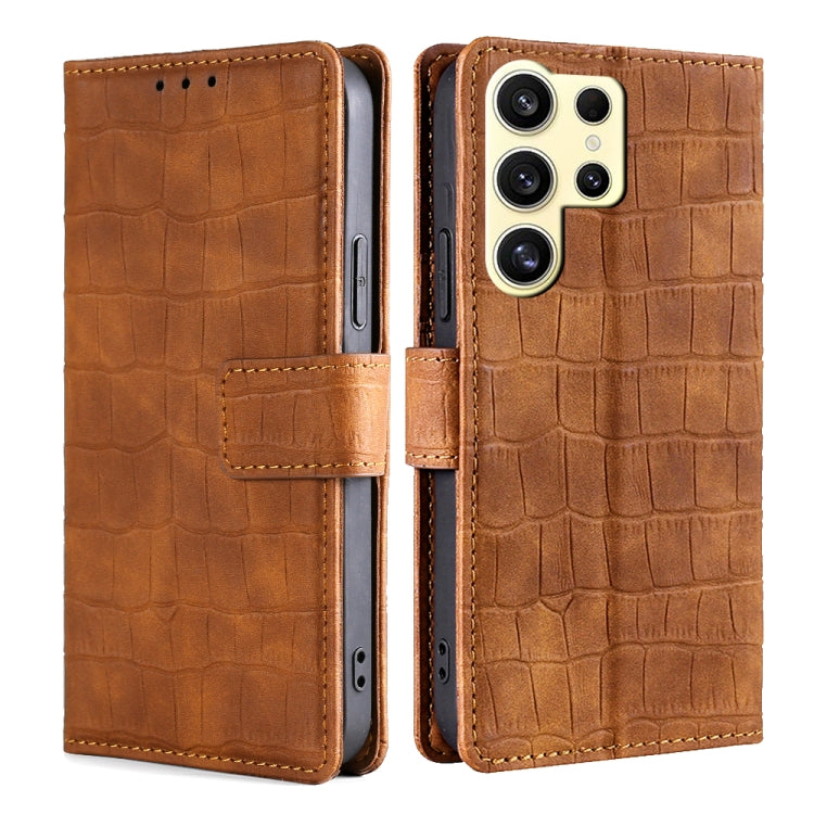 Skin Feel Crocodile Magnetic Clasp Leather Phone Case