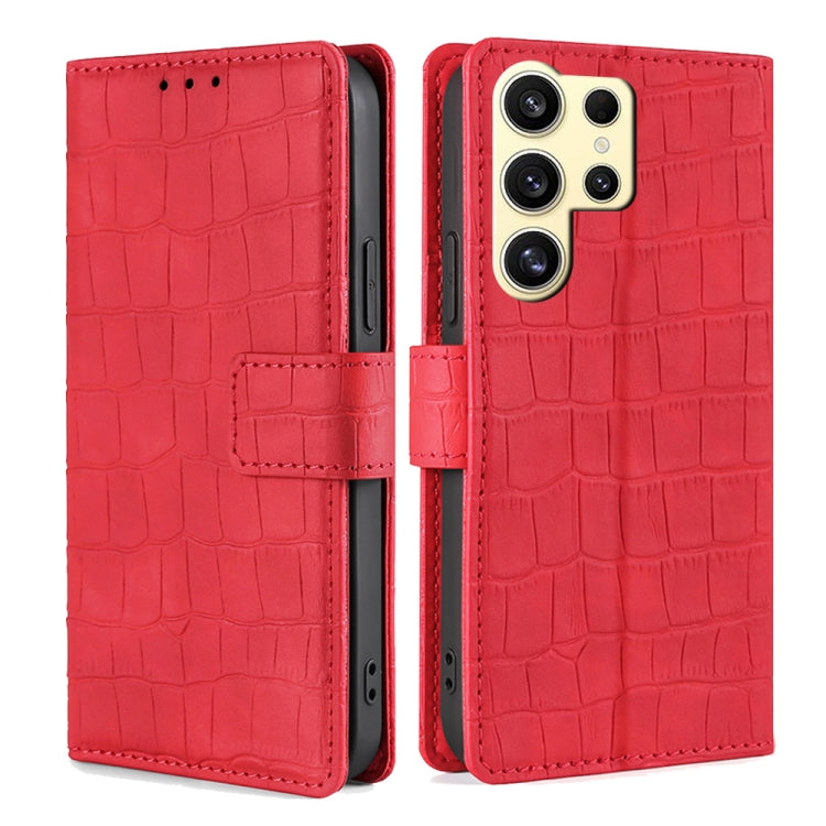 Skin Feel Crocodile Magnetic Clasp Leather Phone Case