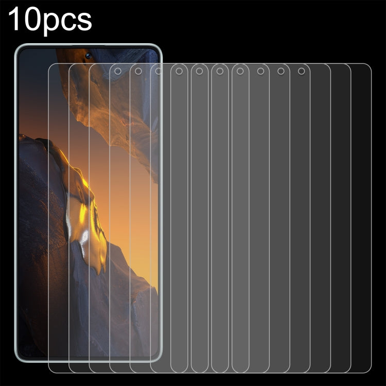 10pcs 0.26mm 9H 2.5D Tempered Glass Film, For Xiaomi Poco F5 (10 PCS), For Xiaomi Poco F5 Pro (10 PCS)