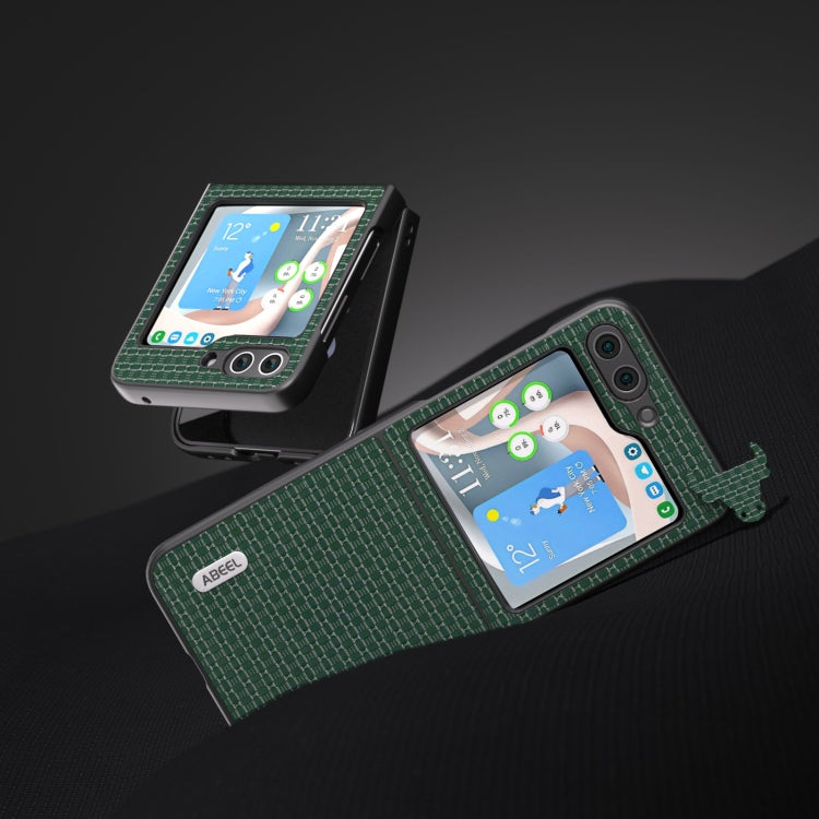 ABEEL Genuine Leather Luxury Series Phone Case, For Samsung Galaxy Z Flip5, For Samsung Galaxy Z Fold5