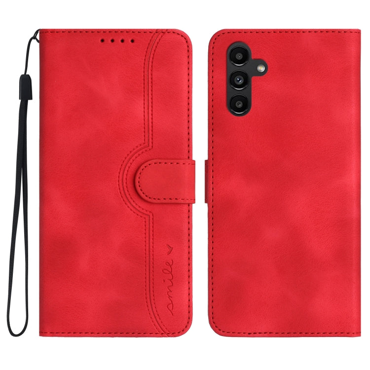 Heart Pattern Skin Feel Leather Phone Case