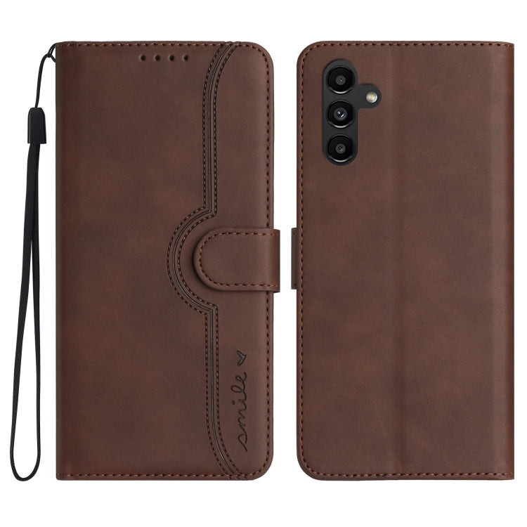 Heart Pattern Skin Feel Leather Phone Case