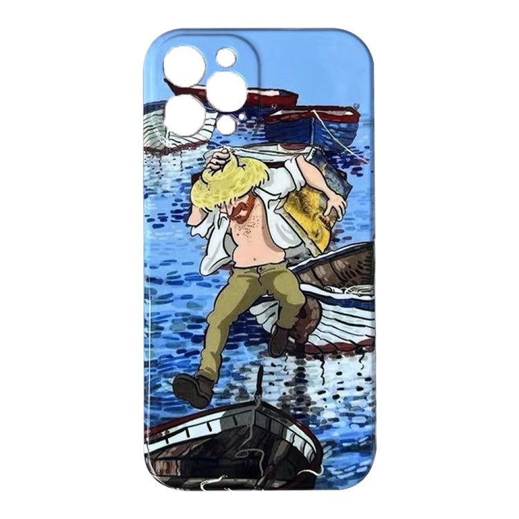 Oil Painting Pattern Glossy PC Phone Case, For iPhone 12, For iPhone 12 Pro Max, For iPhone 12 Pro, For iPhone 11 Pro Max