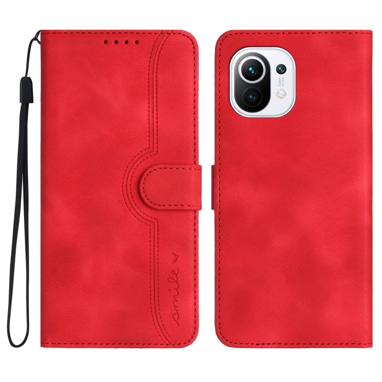 Heart Pattern Skin Feel Leather Phone Case