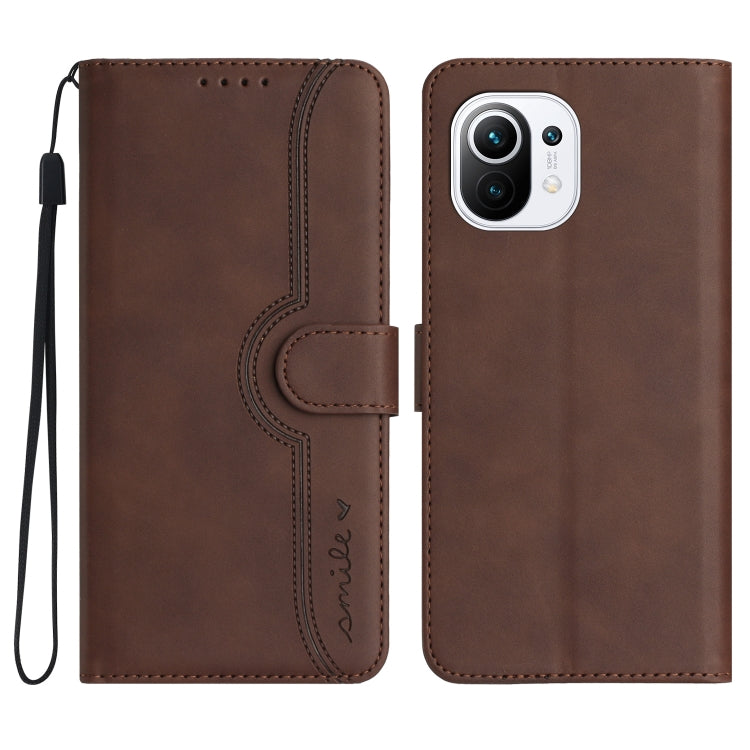 Heart Pattern Skin Feel Leather Phone Case