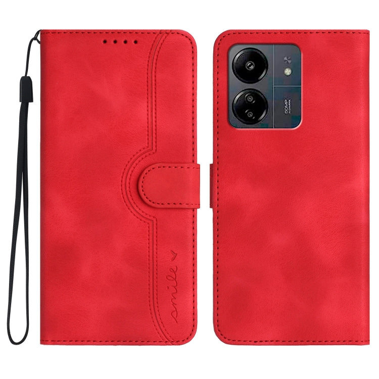 Heart Pattern Skin Feel Leather Phone Case