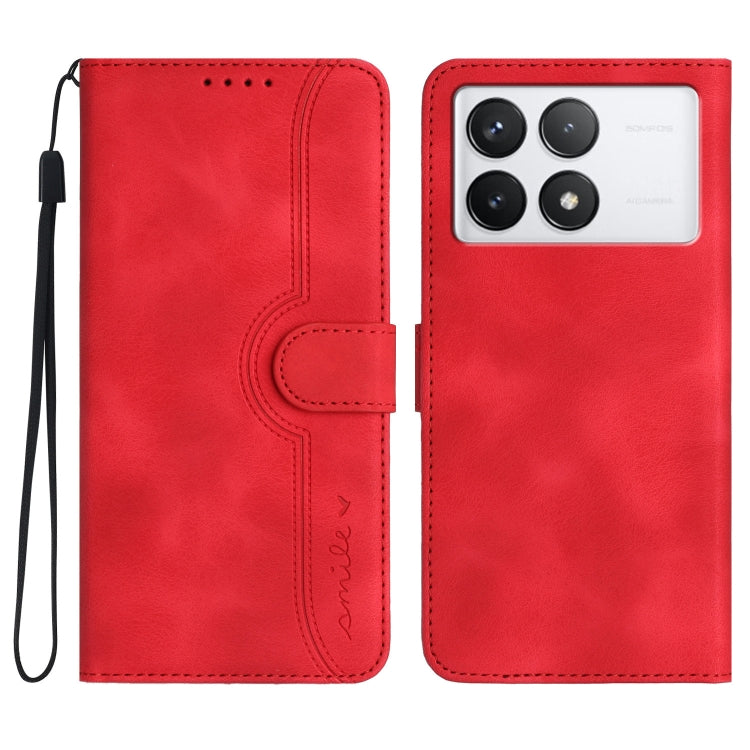 Heart Pattern Skin Feel Leather Phone Case