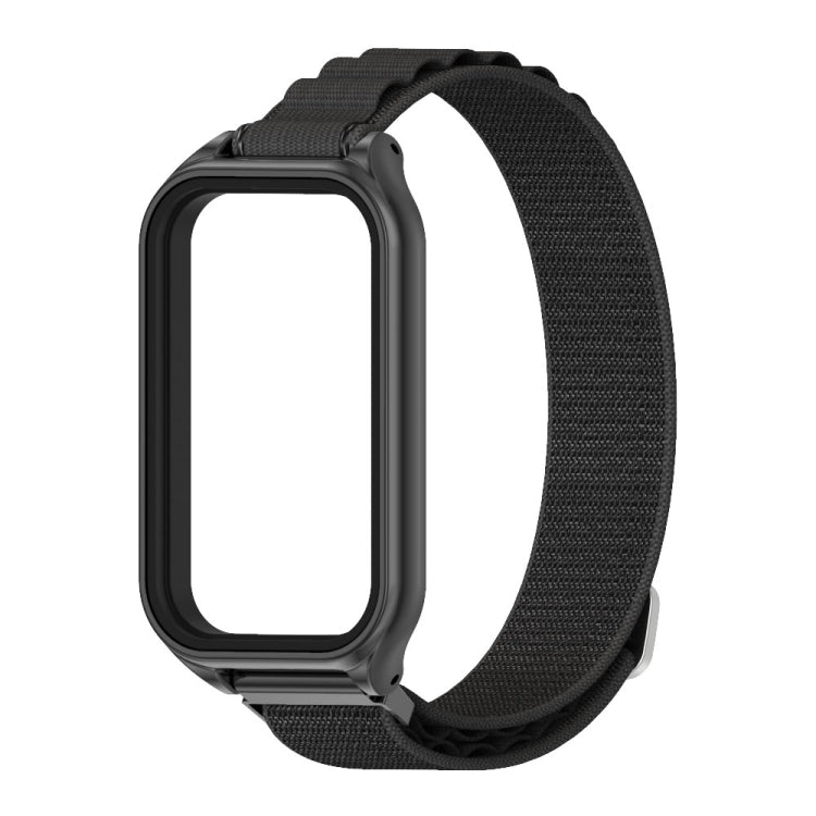 Mijobs Metal Shell Nylon Breathable Watch Band, For Xiaomi Smart Band 8 Active / Redmi Band 2