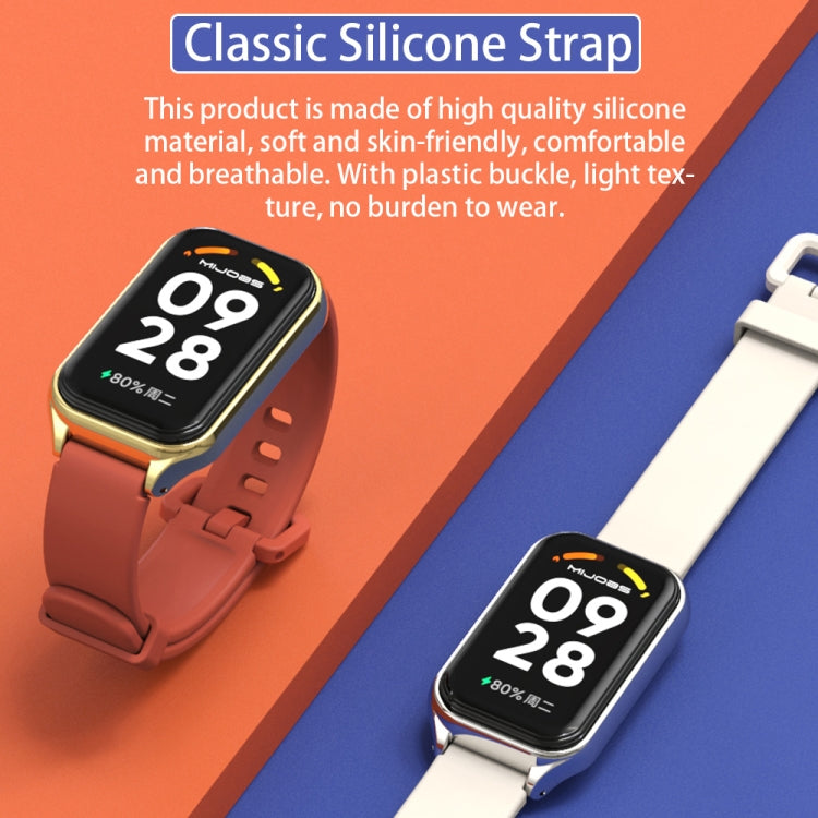 Mijobs Metal Shell Silicone Watch Band