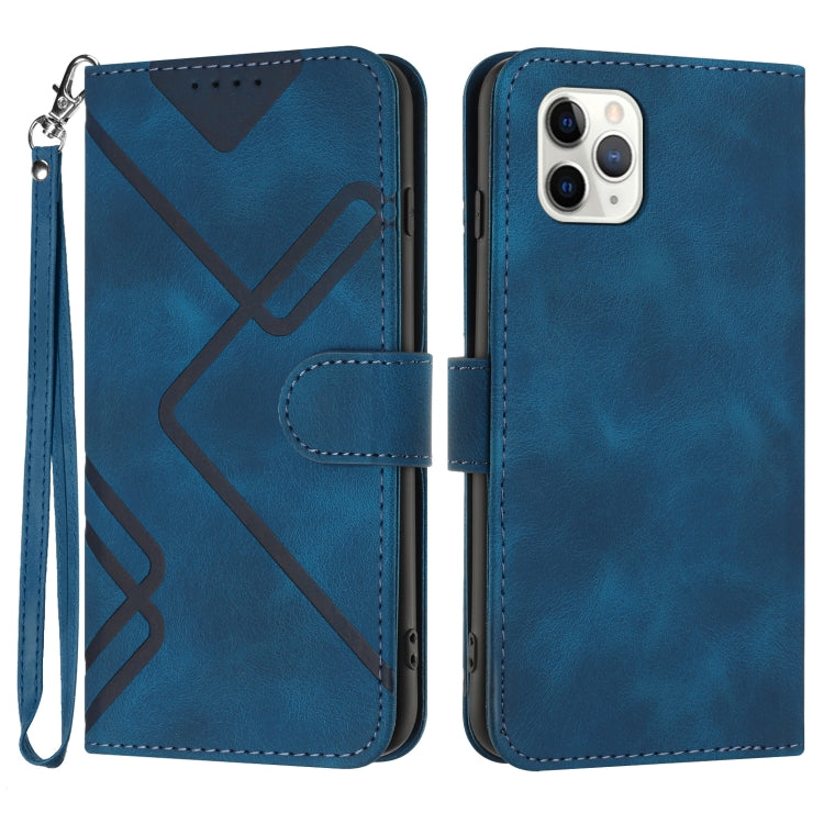 Line Pattern Skin Feel Leather Phone Case
