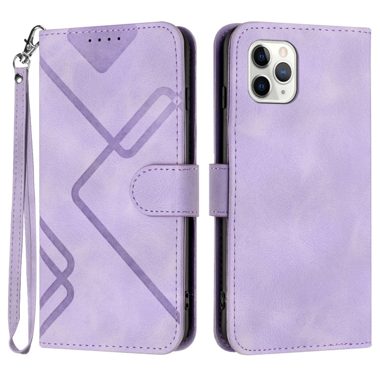 Line Pattern Skin Feel Leather Phone Case