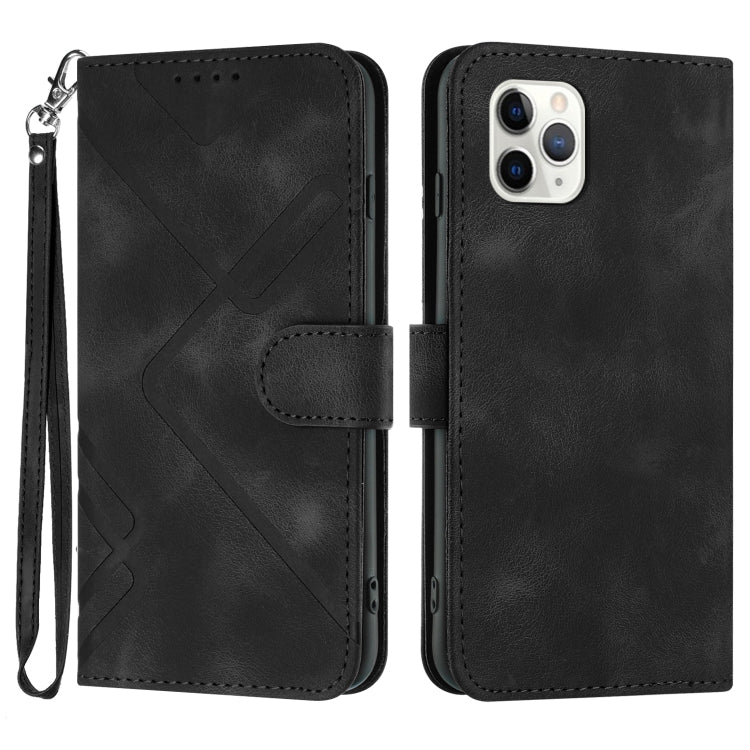 Line Pattern Skin Feel Leather Phone Case