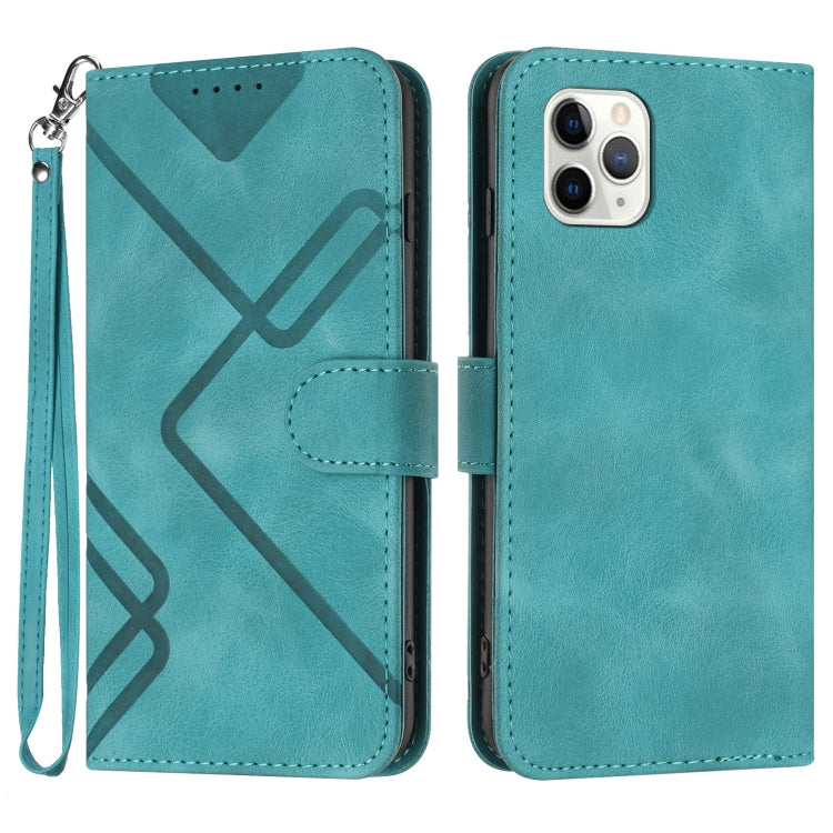 Line Pattern Skin Feel Leather Phone Case