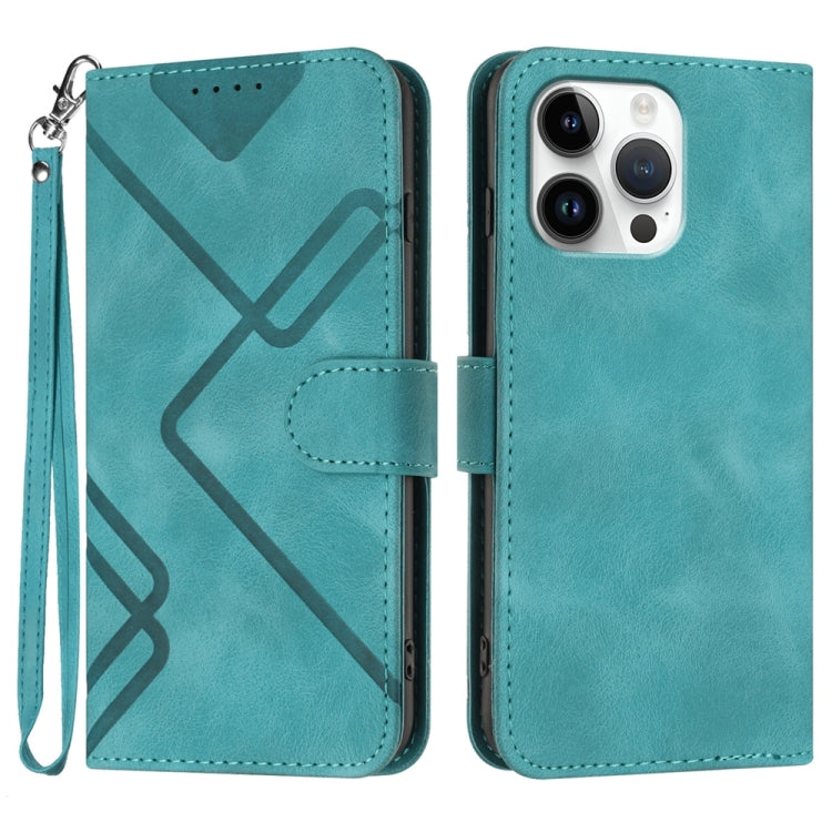 Line Pattern Skin Feel Leather Phone Case