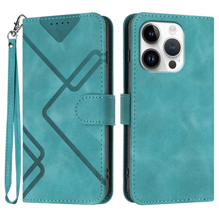 Line Pattern Skin Feel Leather Phone Case