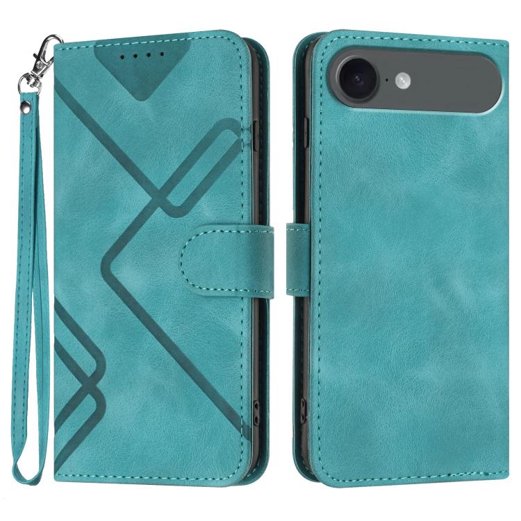 Line Pattern Skin Feel Leather Phone Case