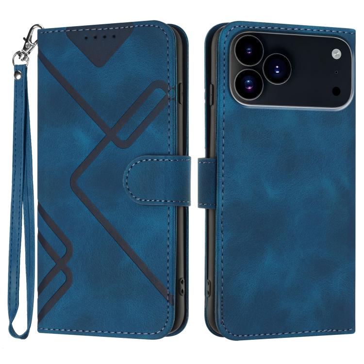Line Pattern Skin Feel Leather Phone Case