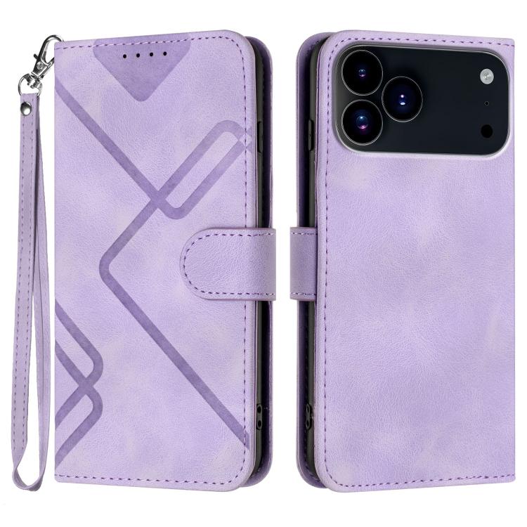 Line Pattern Skin Feel Leather Phone Case, For iPhone 18 Pro / 17 Pro, For iPhone 18 Pro Max / 17 Pro Max, For iPhone 17, For iPhone Air
