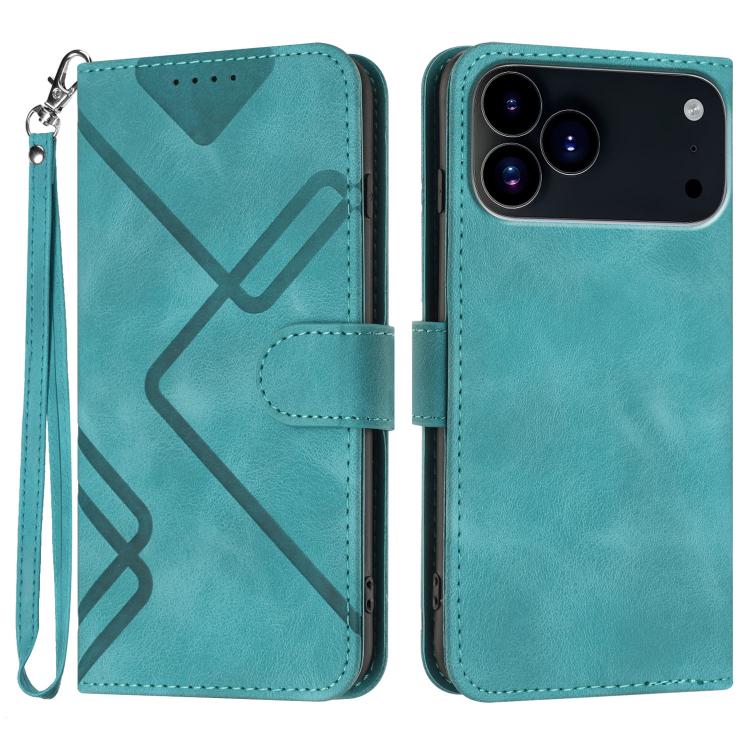 Line Pattern Skin Feel Leather Phone Case
