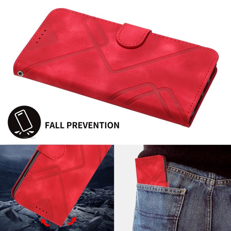 Line Pattern Skin Feel Leather Phone Case, For iPhone 18 Pro / 17 Pro, For iPhone 18 Pro Max / 17 Pro Max, For iPhone 17, For iPhone Air