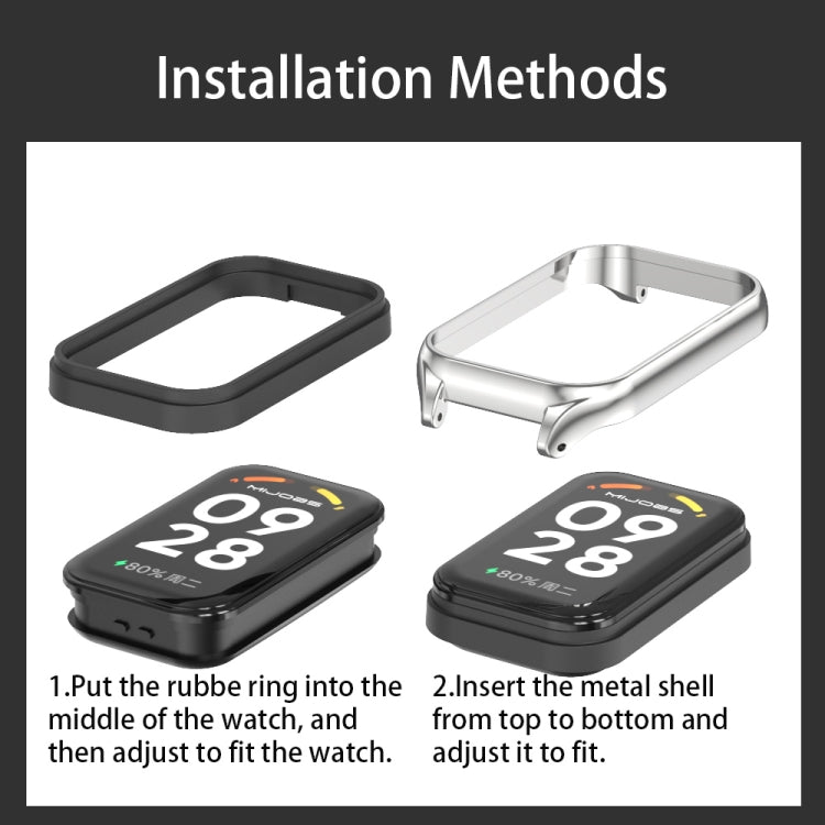 Mijobs Metal Shell Breathable Nylon Loop Watch Band