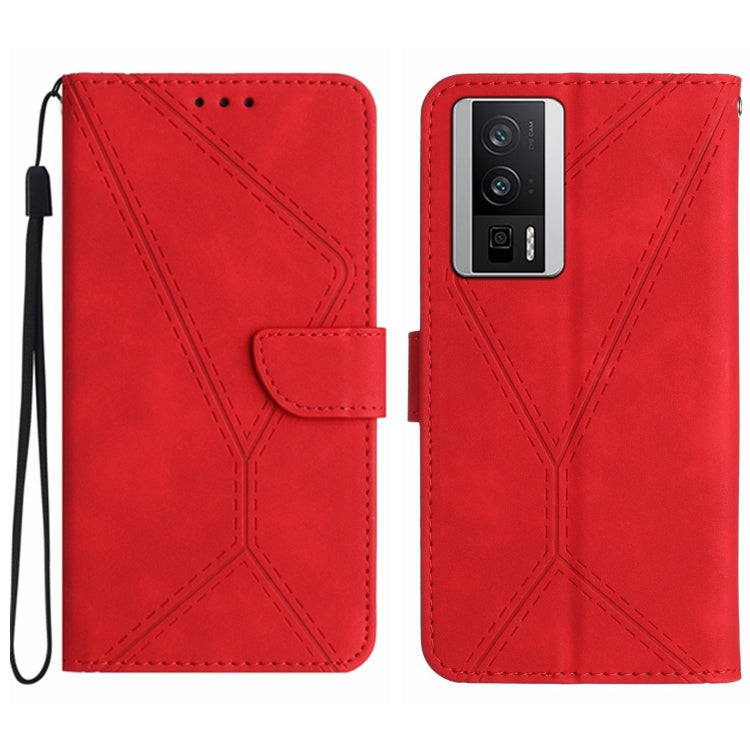 Étui en cuir gaufré avec coutures apparentes pour Xiaomi Redmi A1+ / A2+, Xiaomi 13 Ultra, Xiaomi Redmi Note 12 4G, Xiaomi Redmi A1 / A2, Xiaomi Redmi 11A