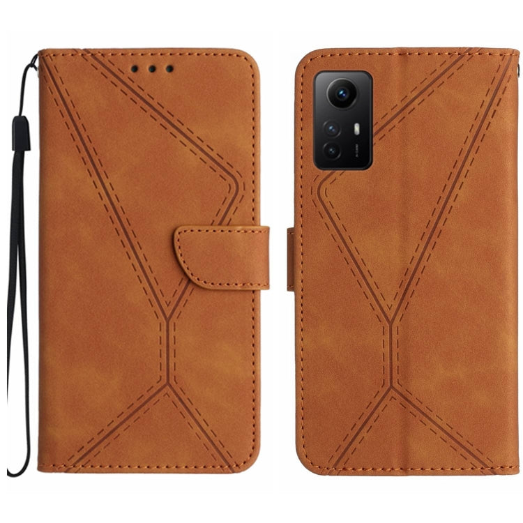 Étui en cuir gaufré avec coutures apparentes pour Xiaomi Redmi A1+ / A2+, Xiaomi 13 Ultra, Xiaomi Redmi Note 12 4G, Xiaomi Redmi A1 / A2, Xiaomi Redmi 11A