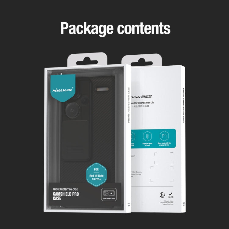 Coque PC NILLKIN CamShield Pro pour Xiaomi Redmi Turbo 3, Xiaomi Redmi Note 13 Pro+ 5G, Xiaomi Redmi Note 13 Pro 5G, Xiaomi Redmi K60 Ultra, Xiaomi Redmi K70 / K70 Pro, Xiaomi Redmi Note 12 Turbo / Poco F5