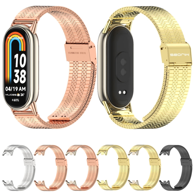 Mijobs Stainless Steel Metal Watch Band, For Xiaomi Smart Band 10 / 9 / 8