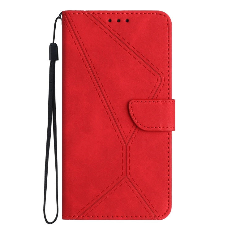 Étui en cuir gaufré avec coutures apparentes, pour Samsung Galaxy S23 5G, pour Samsung Galaxy S23 Ultra 5G, pour Samsung Galaxy S22 5G, pour Samsung Galaxy S22+ 5G, pour Samsung Galaxy S22 Ultra 5G