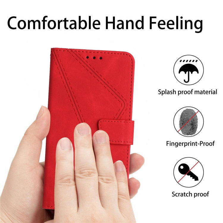 Étui en cuir gaufré avec coutures apparentes, pour Samsung Galaxy S23 5G, pour Samsung Galaxy S23 Ultra 5G, pour Samsung Galaxy S22 5G, pour Samsung Galaxy S22+ 5G, pour Samsung Galaxy S22 Ultra 5G