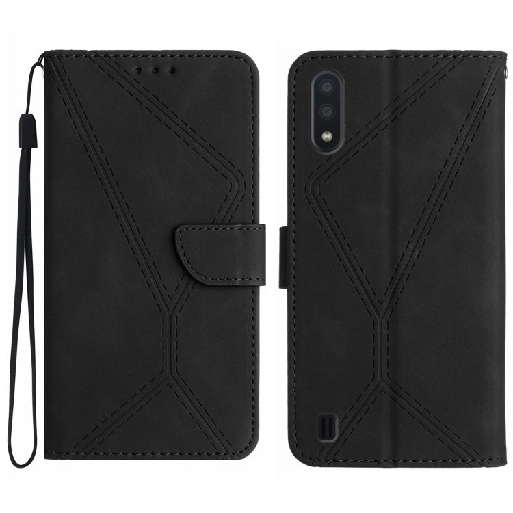 Stitching Embossed Leather Phone Case