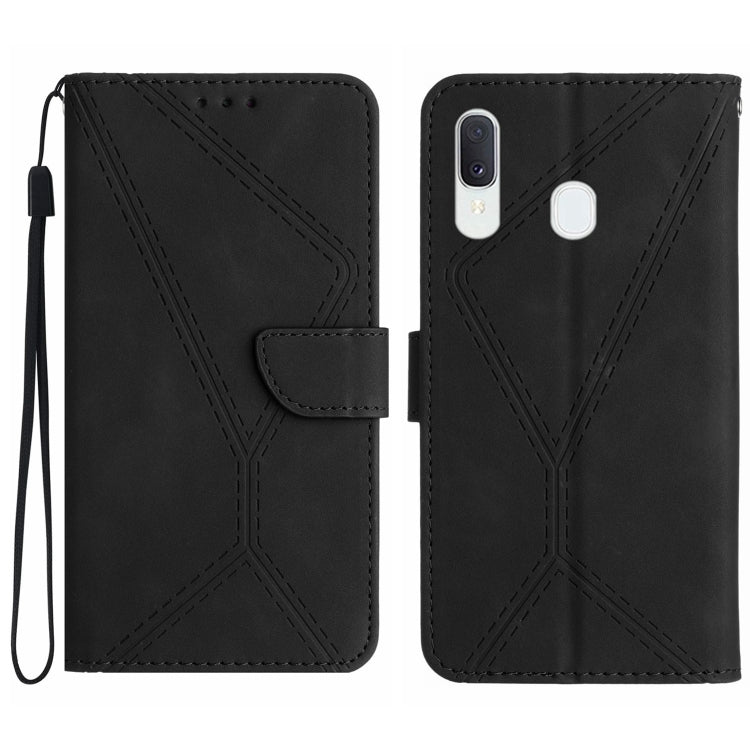 Stitching Embossed Leather Phone Case