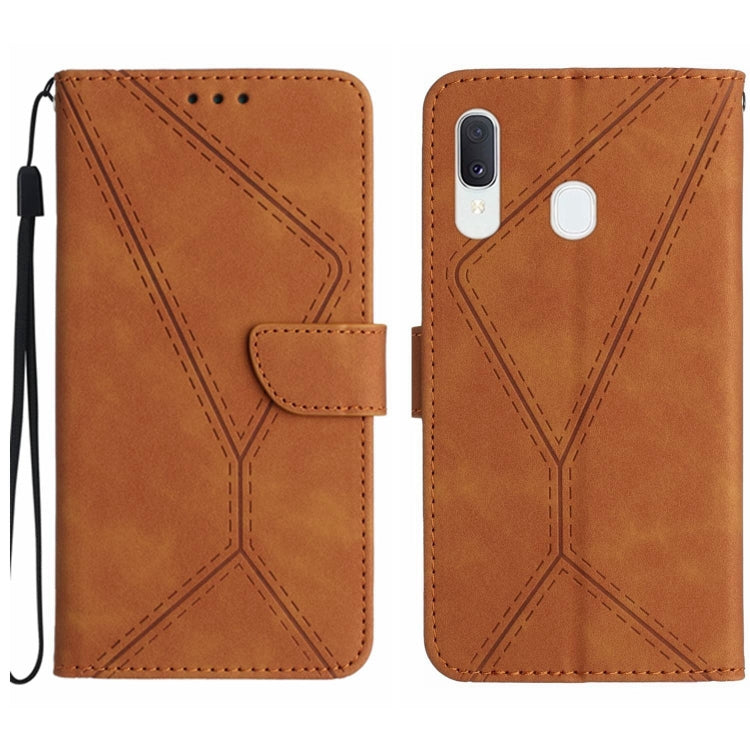 Stitching Embossed Leather Phone Case